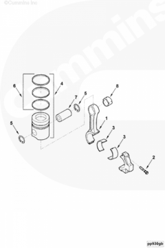  Cummins Вкладыш шатунный ремонтный (0,50 mm)