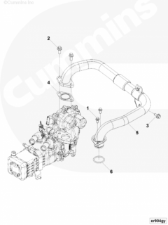  Cummins Прокладка трубки впускного коллектора ЕГР