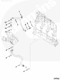  Cummins Трубка подачи масла к турбине