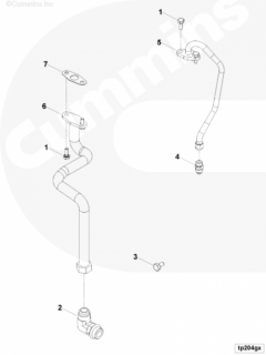  Cummins Трубка слива масла с турбины