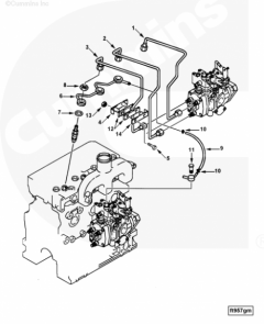  Cummins Трубка топливная к форсунке 1-го цилиндра