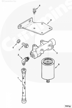  Cummins Болт крепления головки топливного фильтра