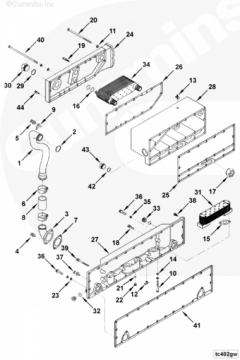  Cummins Прокладка соединителя трубки ОЖ масляного охладителя