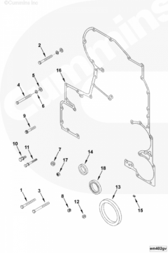  Cummins Прокладка передней крышки распределительных шестерен 