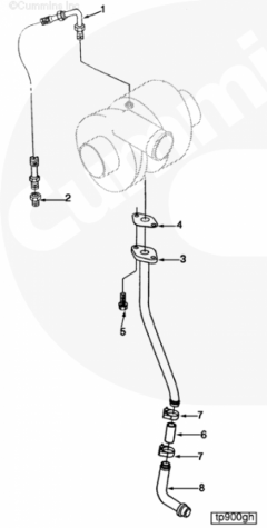  Cummins Хомут трубки слива масла с турбины