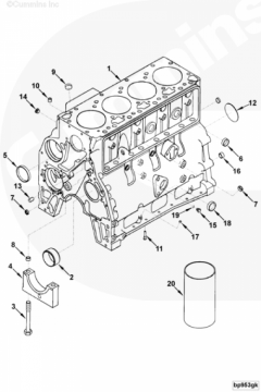  Cummins Заглушка блока цилиндров