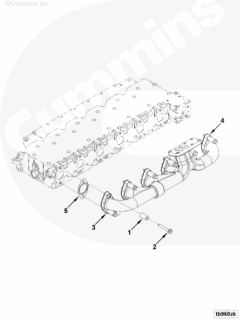  Cummins Болт крепления выпускного коллектора