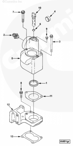  Cummins Опора корпуса термостата