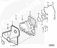  Cummins Сальник коленвала передний 