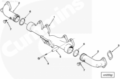  Cummins Выпускной коллектор 2-5 цилиндра
