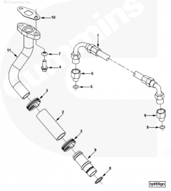  Cummins Трубка слива масла с турбины