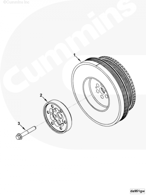  Cummins  Болт крепления демпфера