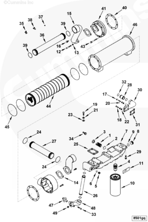  Cummins  Фильтр масляный Fleetguard LF670