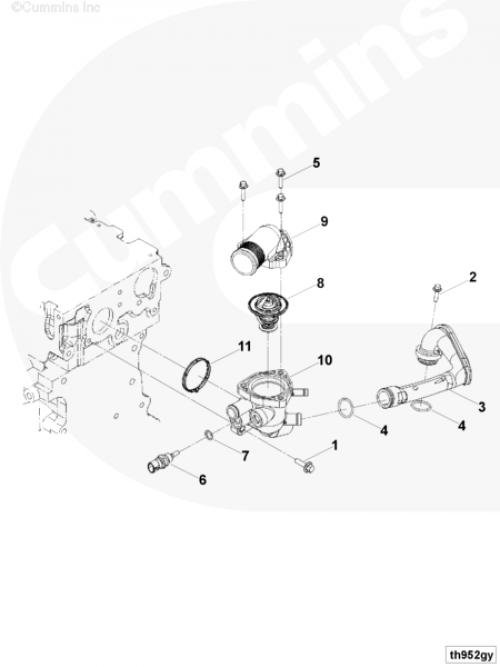  Cummins  Корпус термостата