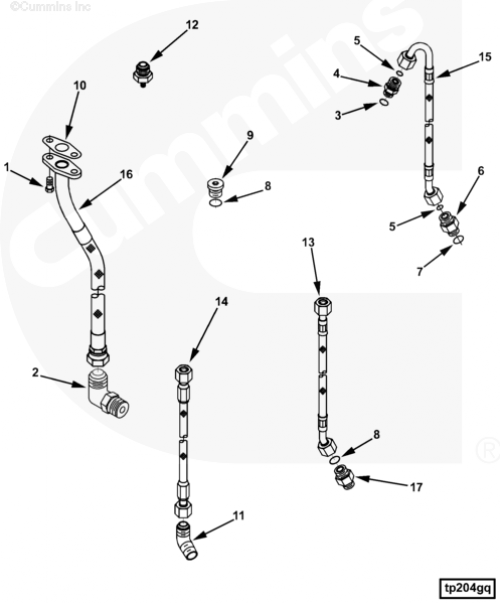  Cummins  Шланг турбокомпрессора