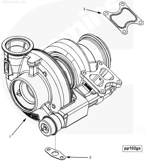  Cummins  Прокладка турбины