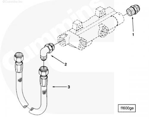  Cummins  Соединитель топливного шланга