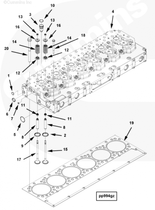  Cummins  Направляющая клапана