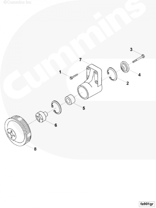  Cummins  Опора вентилятора