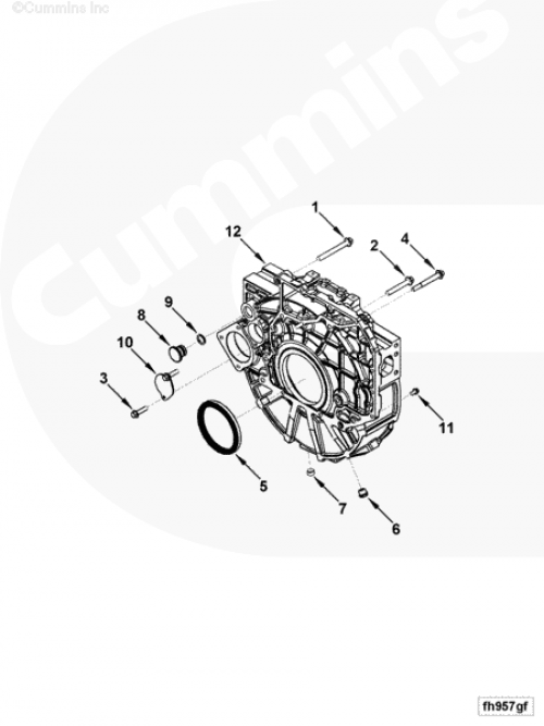  Cummins  Пробка картера маховика