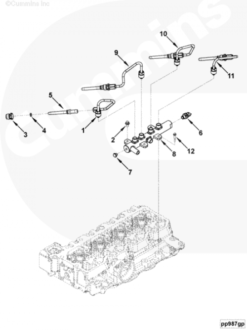  Cummins  Датчик давления топлива в рампе