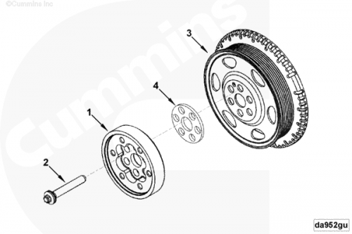  Cummins  Болт крепления шкива коленвала