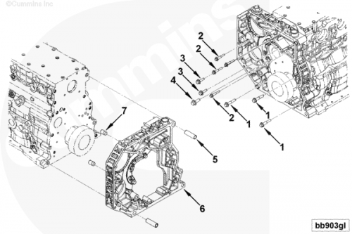  Cummins  Болт крепления картера шестерен распредвала