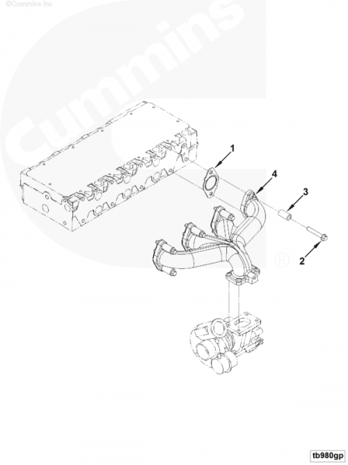  Cummins  Прокладка коллектора выпускного