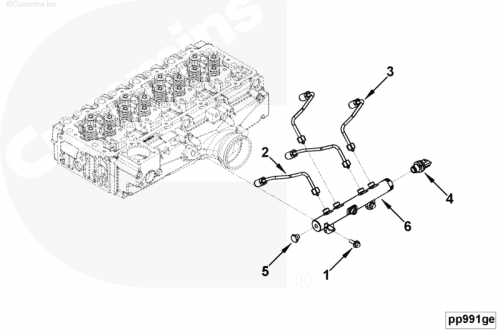  Cummins  Датчик давления топлива в рампе