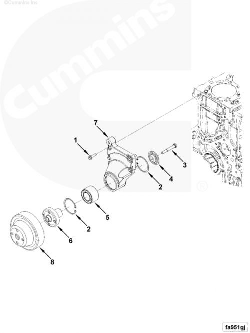  Cummins  Подшипник вентилятора