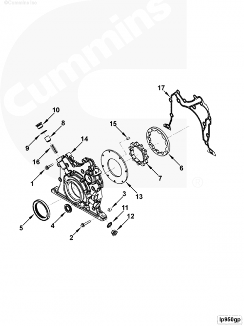  Cummins  Сальник масляного насоса