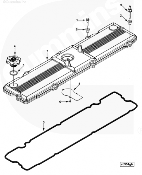  Cummins  Крышка клапанная