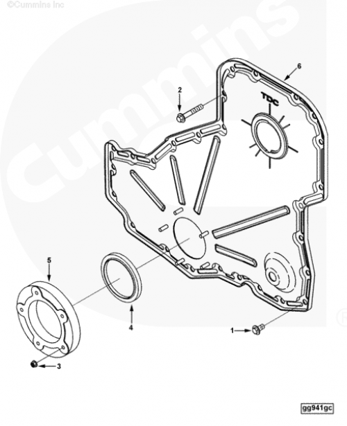  Cummins  Крышка передняя распределительных шестерен
