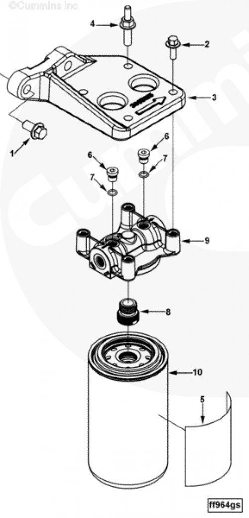  Cummins  Фильтр топливный Fleetguard FF5488