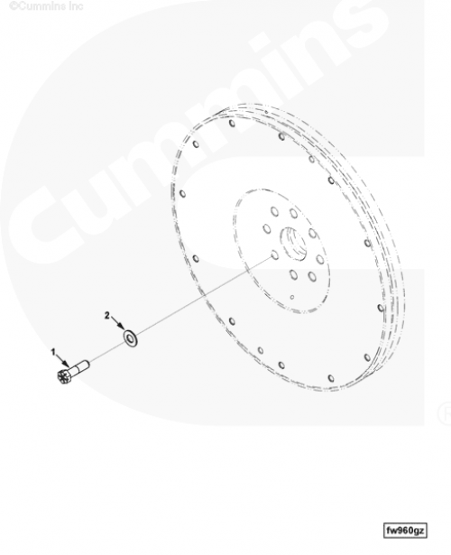  Cummins  Шайба болта крепления маховика