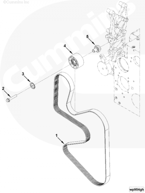  Cummins  Болт ролика промежуточного