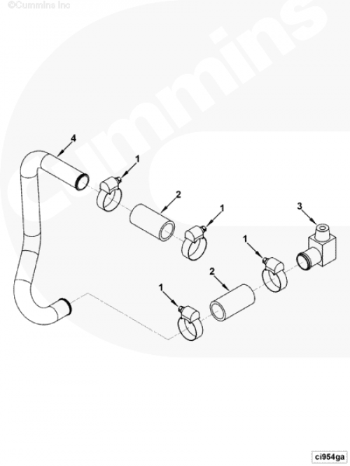  Cummins  Шланг воздушного компрессора