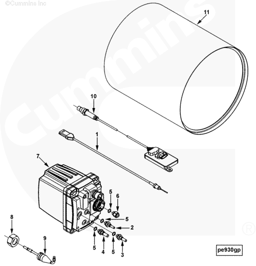  Cummins  Датчик температуры устройства очистки отработавших газов