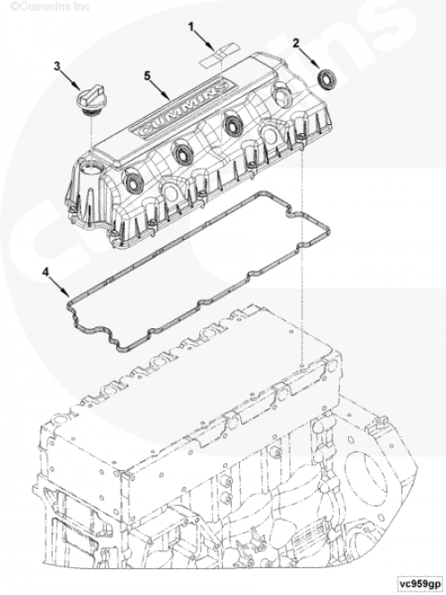  Cummins  Крышка клапанная