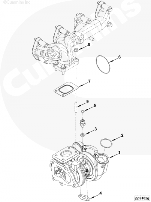  Cummins  Кольцо уплотнительное турбокомпрессора