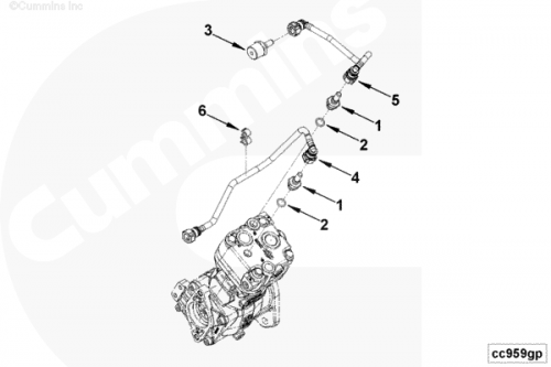 Cummins  Штуцер трубки воздушного компрессора
