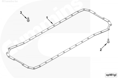  Cummins  Прокладка поддона масляного картера