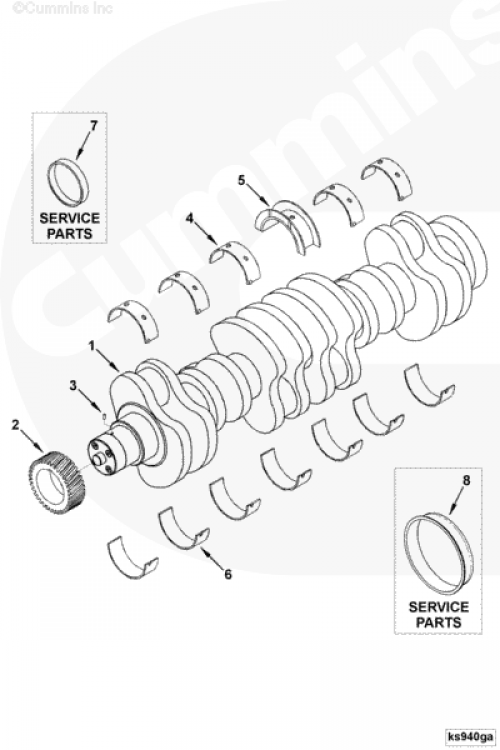  Cummins  Коленчатый вал