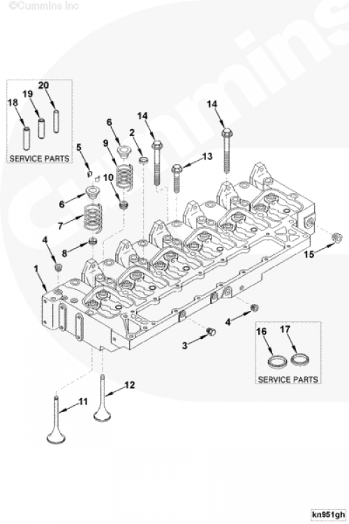  Cummins  Направляющая клапана
