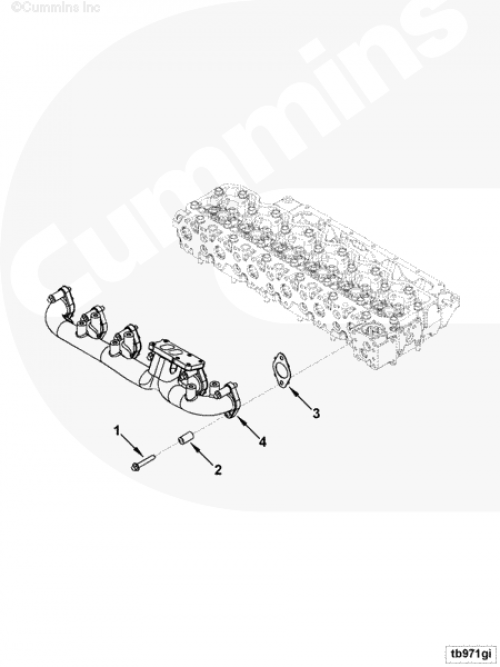  Cummins  Прокладка выпускного коллектора
