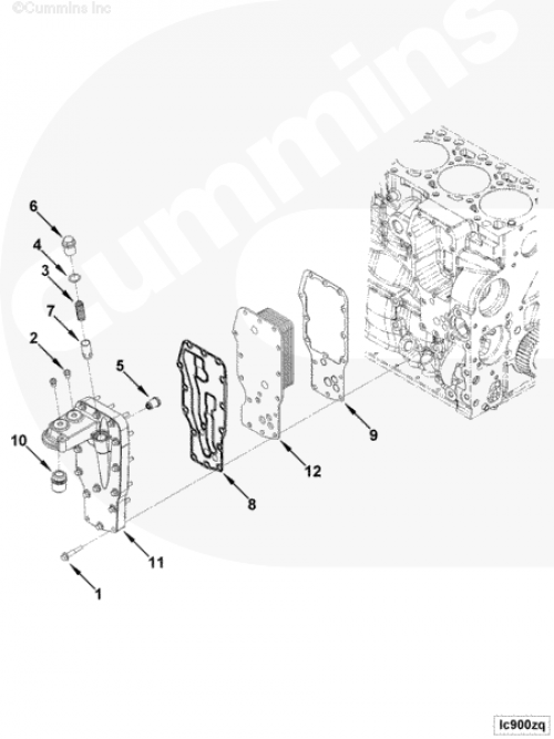  Cummins  Маслоохладитель (теплообменник)