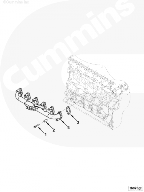  Cummins  Выпускной коллектор
