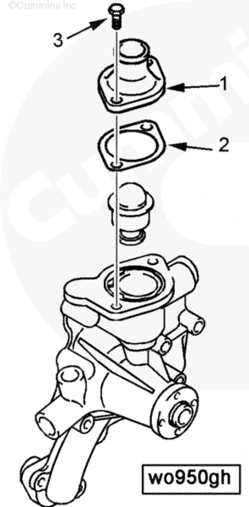  Cummins  Прокладка патрубка выпускного водяного