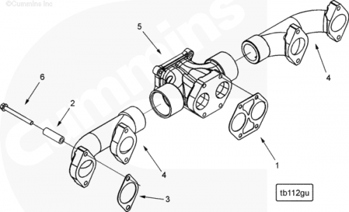  Cummins  Болт крепления выпускного коллектора