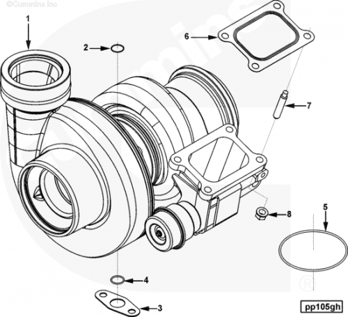  Cummins  Шпилька турбокомпрессора